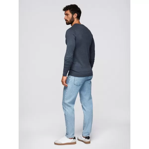  Pánský svetr OMBRE OM-SWBS-0106 NAVY BLUE MELANGE 
