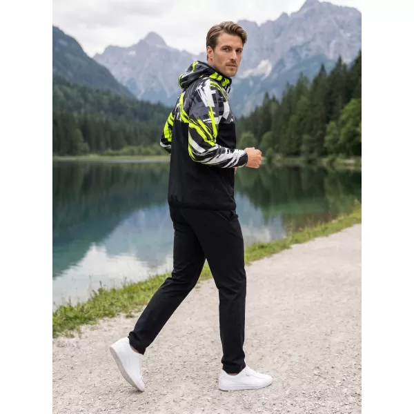  Pánská softshellová bunda premium ALTISPORT VOJ/ALM039JACK01 ČERNOŽLUTÁ 