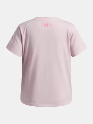 Dívčí triko UNDER ARMOUR UA G STAR LOGO LOCKERTAG SS 6009718-647 RŮŽOVÁ