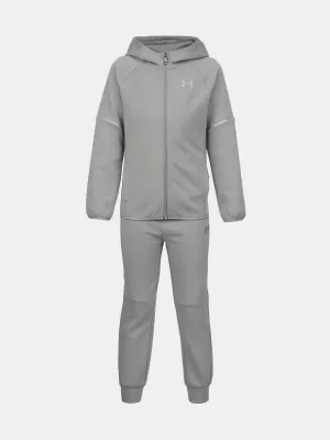 Chlapecká souprava UNDER ARMOUR UA DOUBLE KNIT FZ SET UAFII1NE-053 ŠEDÁ