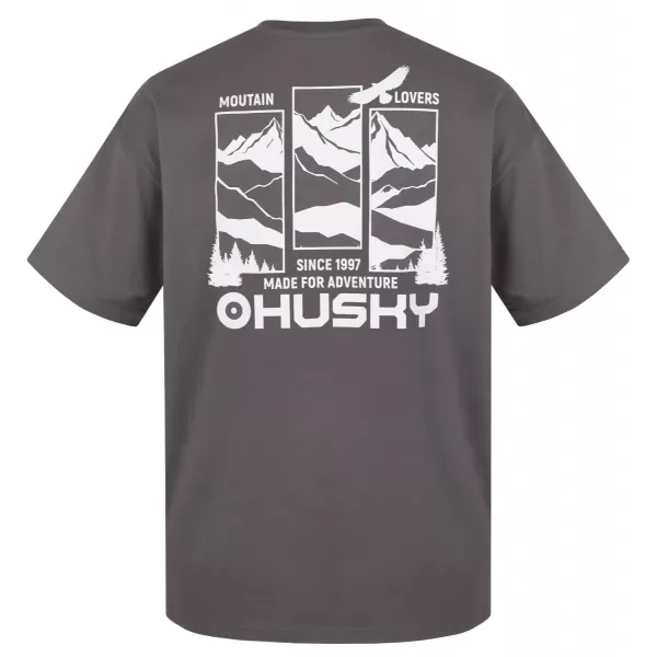  Pánské triko HUSKY TEE VIEW M GREY 