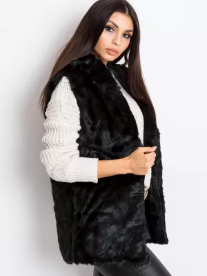 Dámská vesta WOOL FASHION ITALIA AT-KZ-05201.95P NOIRE