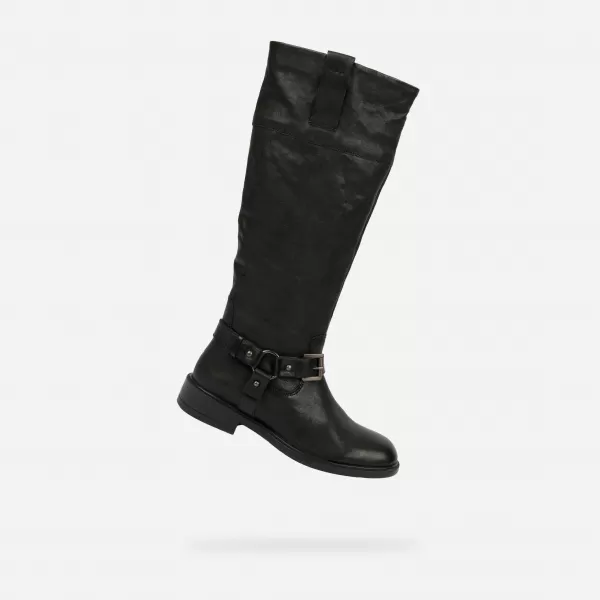  Dámské kozačky GEOX CATRIA G015022 ČERNÁ 