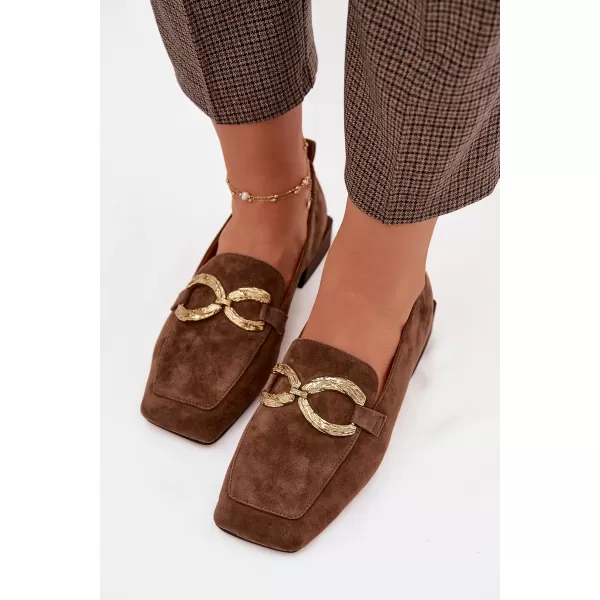  Dámské mokasíny D&A CR61-3115 BROWN 