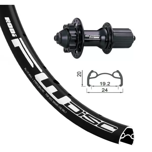  Kolo zapletené 24 XLC RODI FW DISK 507-19 ZADNÍ 32 DĚR NIRO 
