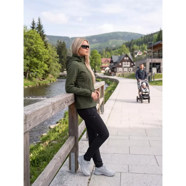  Dámská softshellová bunda ALTISPORT NoPrint NP/ALW945 MILITARY 