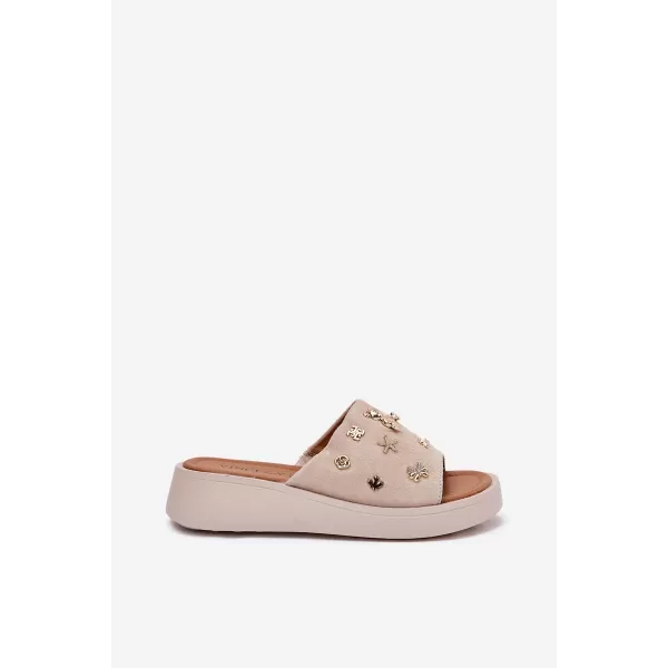  Dámské pantofle VINCEZA 66741 BEIGE 