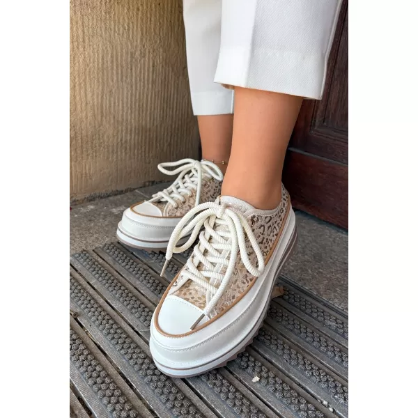  Dámské tenisky S.BARSKI BF51-101 BEIGE 