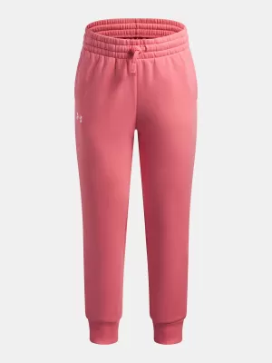 Dívčí tepláky UNDER ARMOUR UA RIVAL FLEECE JOGGERS 1379525-600 RŮŽOVÁ