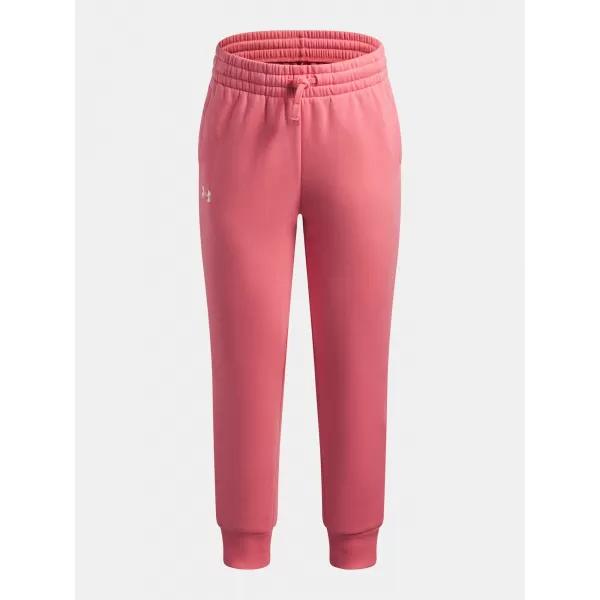  Dívčí tepláky UNDER ARMOUR UA RIVAL FLEECE JOGGERS 1379525-600 RŮŽOVÁ 