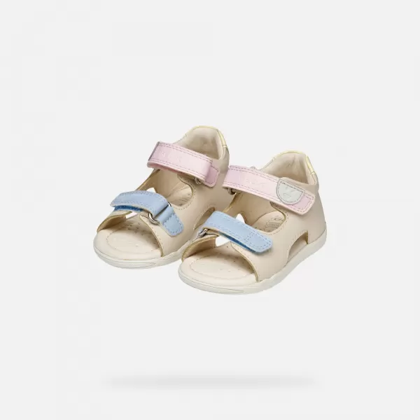  Dívčí sandály GEOX SANDAL MACCHIA B254WA08502C1M2M BÉŽOVÁ 
