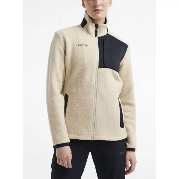  Dámská fleecová mikina Sherpa CRAFT Corp. ADV Pile Fleece Jacket W PŘÍRODNÍ/ČERNÁ 