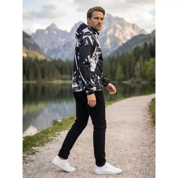  Pánská softshellová bunda premium ALTISPORT VOJ/ALM079JACK01 ČERNOBÍLÁ 