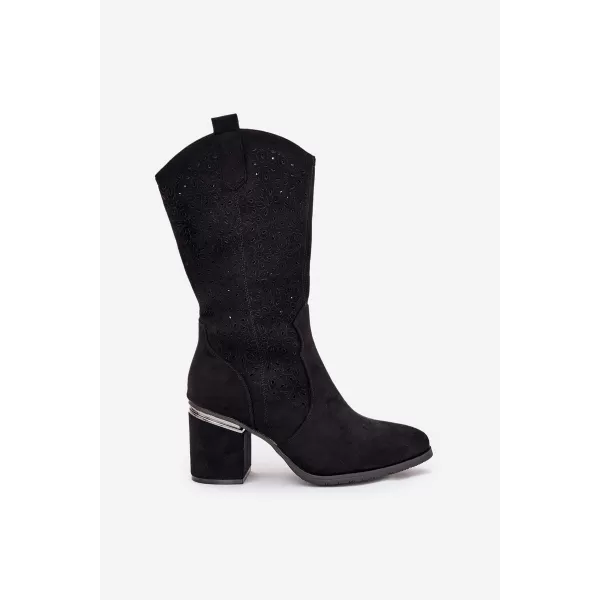  Dámské kozačky S.BARSKI HY51-238 BLACK 