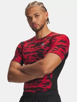 Pánské triko UNDER ARMOUR HG PRINTED SS 6009657-002 ČERNÁ