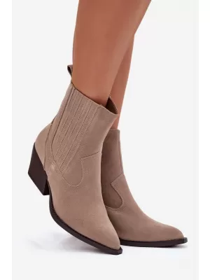 Dámské boty na podpatku BOTO DYLIRA 40941 BEIGE
