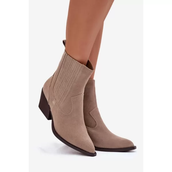  Dámské boty na podpatku BOTO DYLIRA 40941 BEIGE 