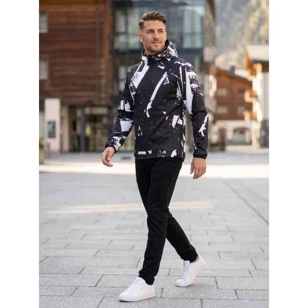  Pánská softshellová bunda premium ALTISPORT VOJ/ALM079JACK01 ČERNOBÍLÁ 