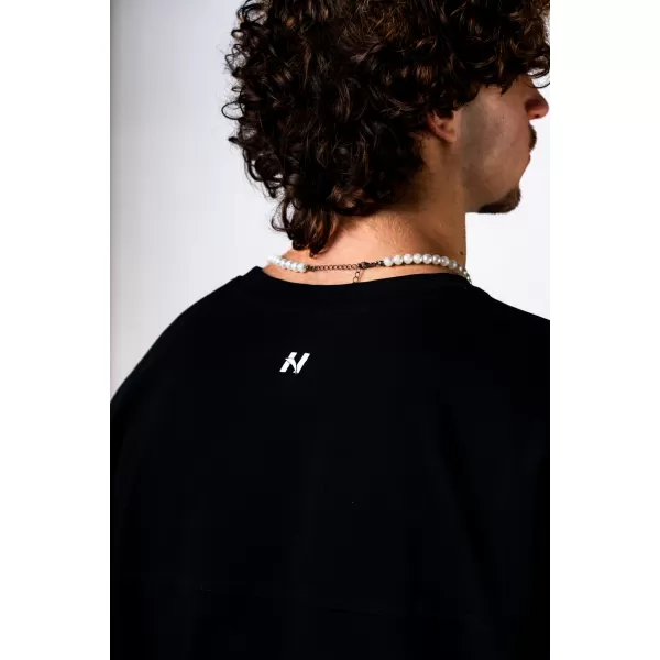  NEBBIA Oversized tričko POWER 898 BLACK 