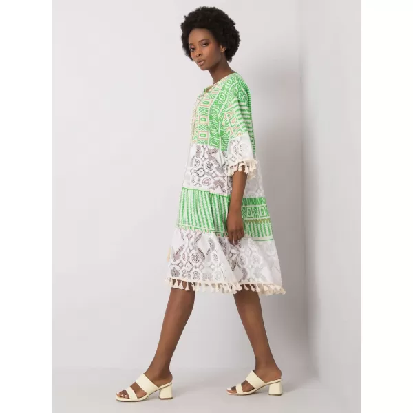  Dámské šaty ITALY MODA DHJ-SK-13567.41P WHITE-GREEN 