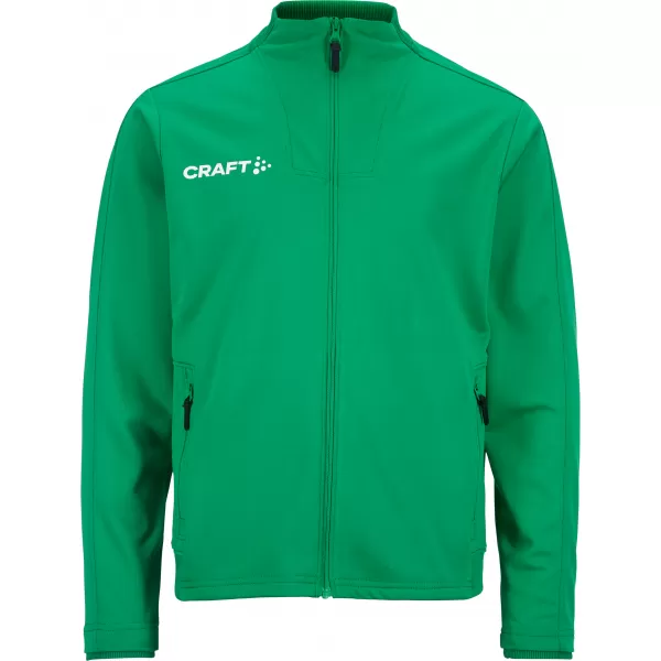  Dětská tréninková bunda CRAFT TW Evolve 2.0 Full Zip Jacket Jr TÝMOVĚ ZELENÁ 