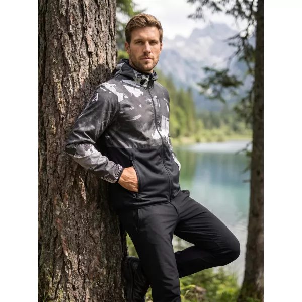  Pánská softshellová bunda premium ALTISPORT VOJ/ALM125JACK01 MASKAC/BLK 