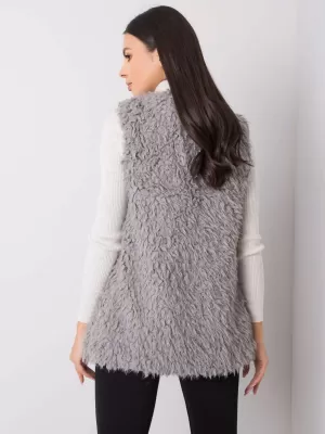Dámská vesta WOOL FASHION ITALIA AT-KZ-22105.11P DARK GREY