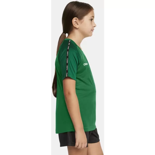  Dětské kontrastní sportovní tričko CRAFT TW Squad Go Contrast Jersey Jr TÝMOVĚ ZELENÁ/ZELENÁ 