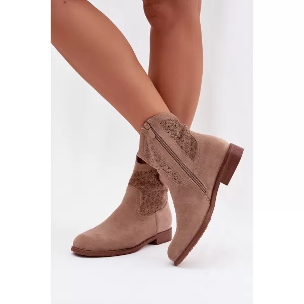 Dámské boty S.BARSKI HY61-8025 BEIGE 