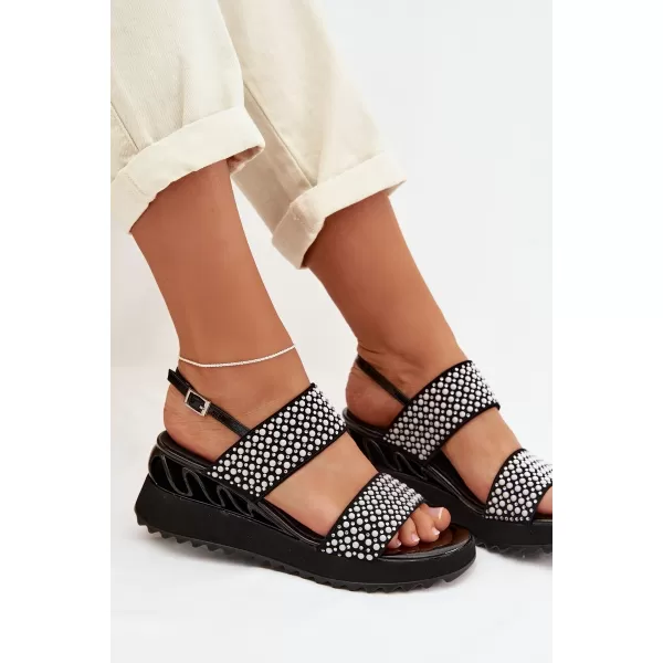  Dámské sandály D&A CR61-3067 BLACK 