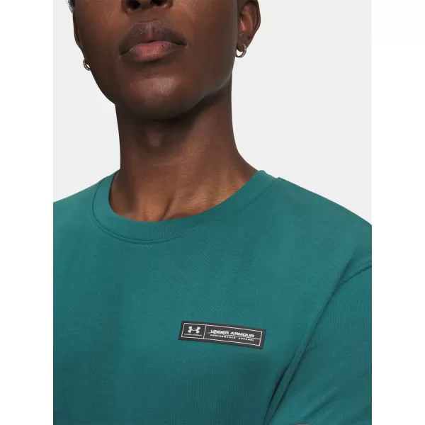  Pánské triko UNDER ARMOUR UA HW ARMOUR LABEL SS 1382831-338 ZELENÁ 