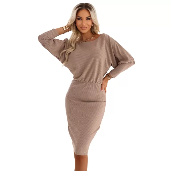  Dámské šaty NUMOCO LARA 399-4 MOCHA MOUSSE 