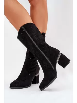 Dámské kozačky S.BARSKI HY51-238 BLACK