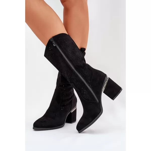  Dámské kozačky S.BARSKI HY51-238 BLACK 