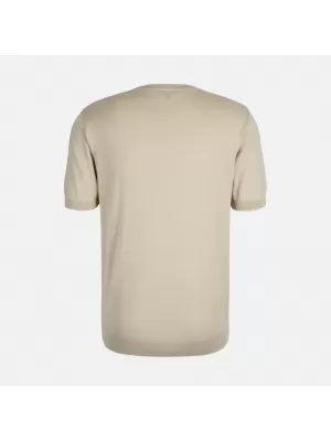 Pánské triko GEOX KNIT G012316 BÉŽOVÁ