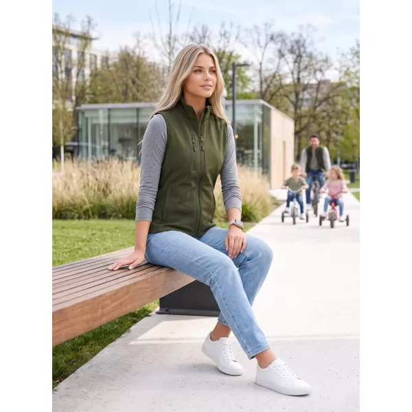  Dámská softshellová vesta ALTISPORT NoPrint NP/ALW965 MILITARY 