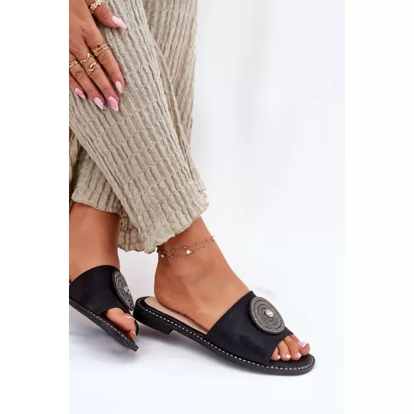  Dámské pantofle S.BARSKI KV51-013 BLACK 