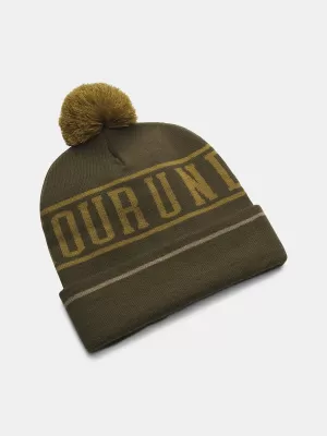 Pánská čepice UNDER ARMOUR M HALFTIME POM BEANIE 1386634-308 ZELENÁ