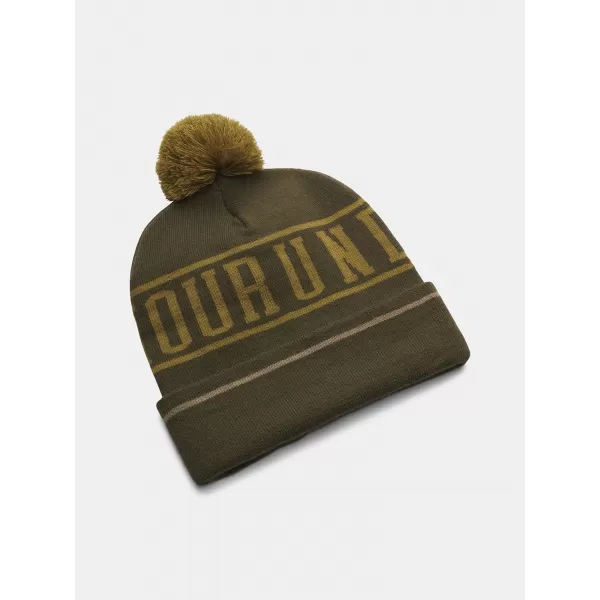  Pánská čepice UNDER ARMOUR M HALFTIME POM BEANIE 1386634-308 ZELENÁ 