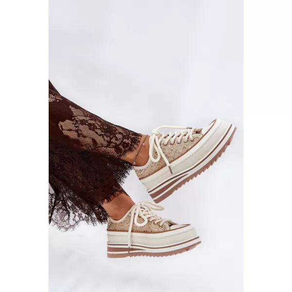  Dámské tenisky S.BARSKI BF51-101 BEIGE 
