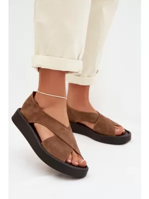 Dámské sandály ZAZOO 3196 BROWN/BEIGE