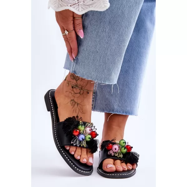  Dámské pantofle S.BARSKI KV-2775-47 BLACK 