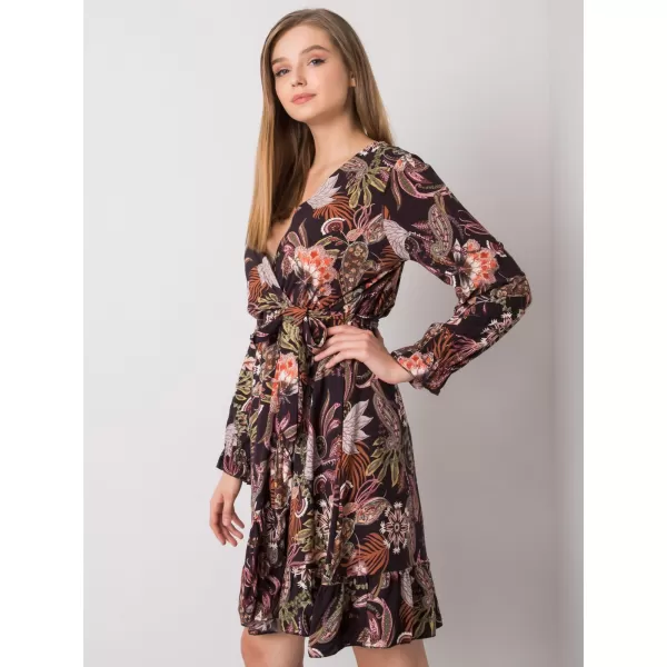  Dámské šaty OCH BELLA TW-SK-BI-H2515.38X BLACK AND BEIGE 