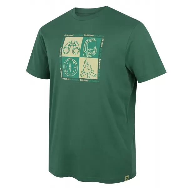  Pánské triko HUSKY TEE SQUARE M GREEN 