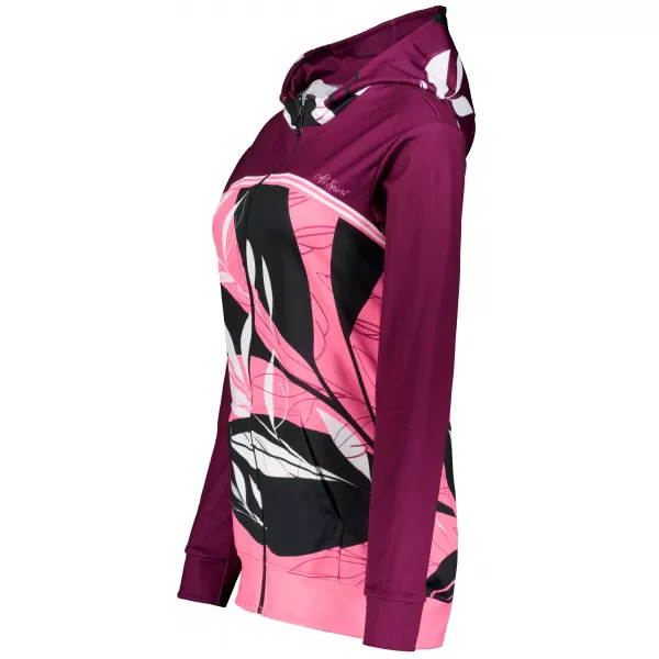  Dámská mikina na zip premium ALTISPORT VOJ/ALW128MI02 RŮŽOVÁ/BÍLÁ 