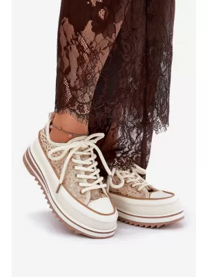 Dámské tenisky S.BARSKI BF51-101 BEIGE