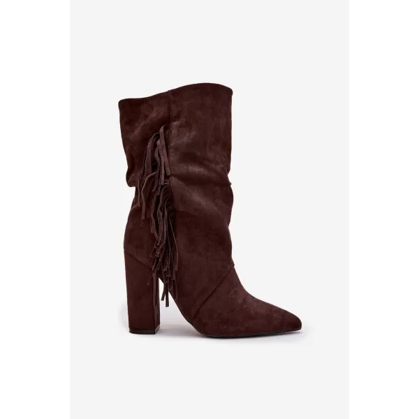  Dámské boty na podpatku BOTO DARLINA 40515 BROWN 