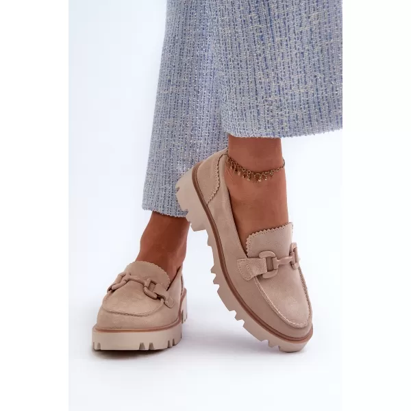  Dámské mokasíny D&A TW117 BEIGE 