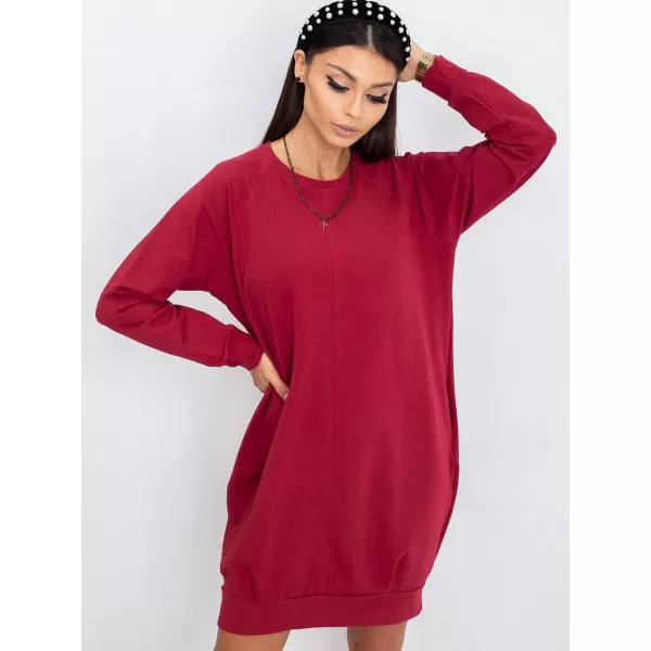  Dámské šaty BASIC FEEL GOOD RV-TU-5184.93P BURGUNDY 