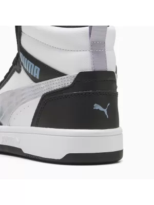 Dámské boty PUMA REBOUNDV6MIDSPACEBELLEJR 402768-02 PUMA BLACK/LILAC CRUSH/WHITE
